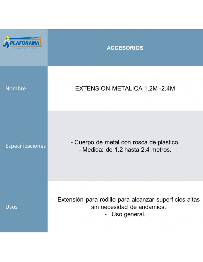 Extension Metalica BYP. Mod.EME24...