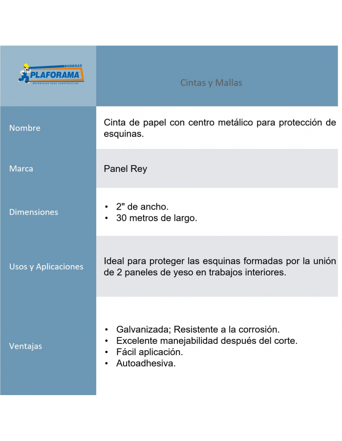 Cinta de Metal Papel Estándar 5.08 cm...