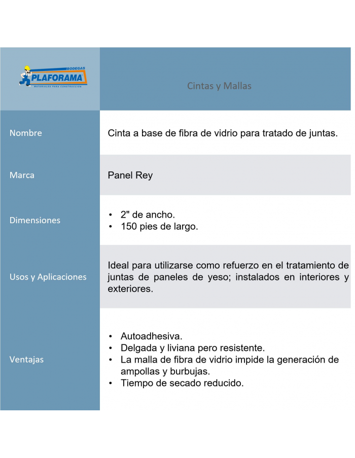 Cinta de fibra de vidrio estandar de...