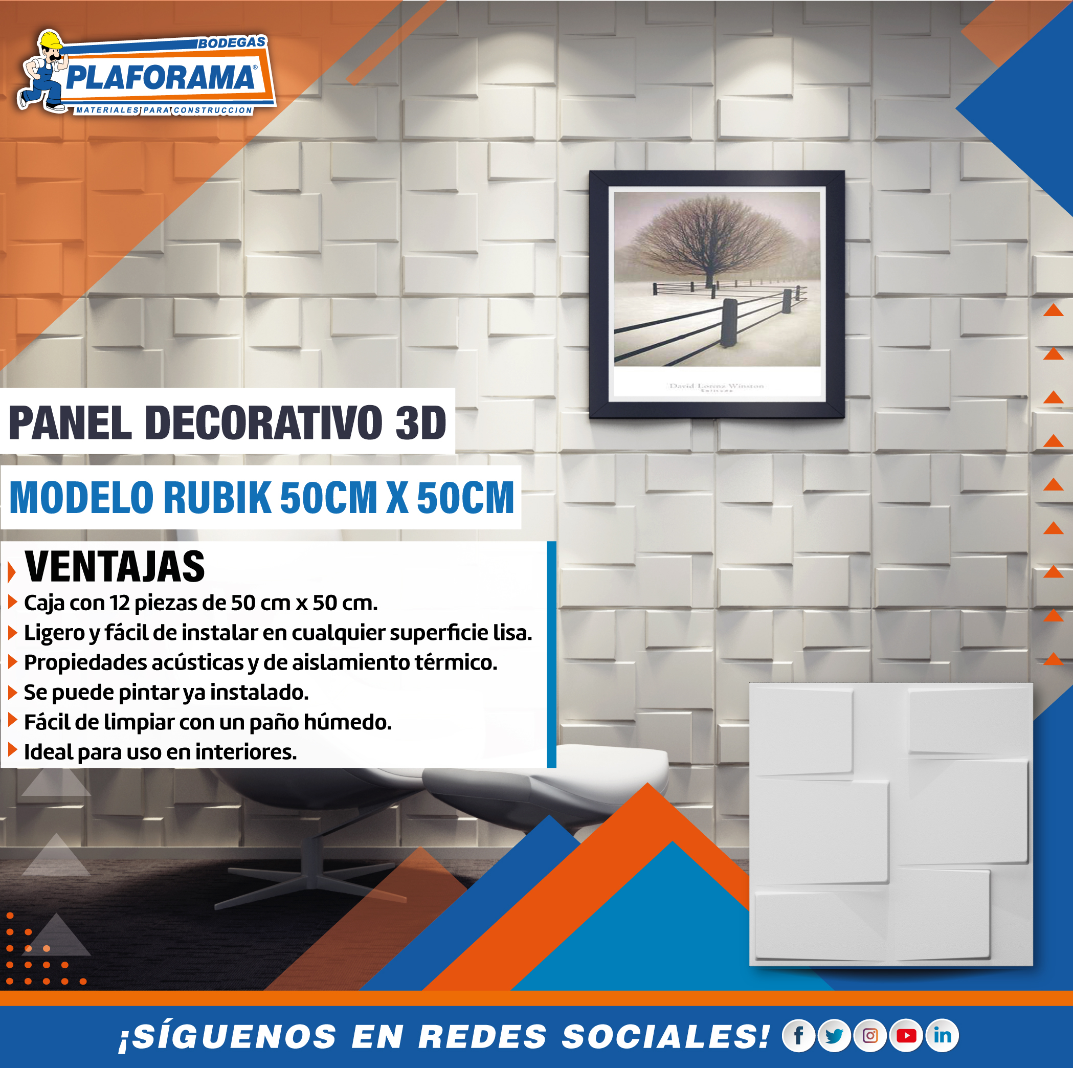 Paneles Decorativos 3D - Mexicali