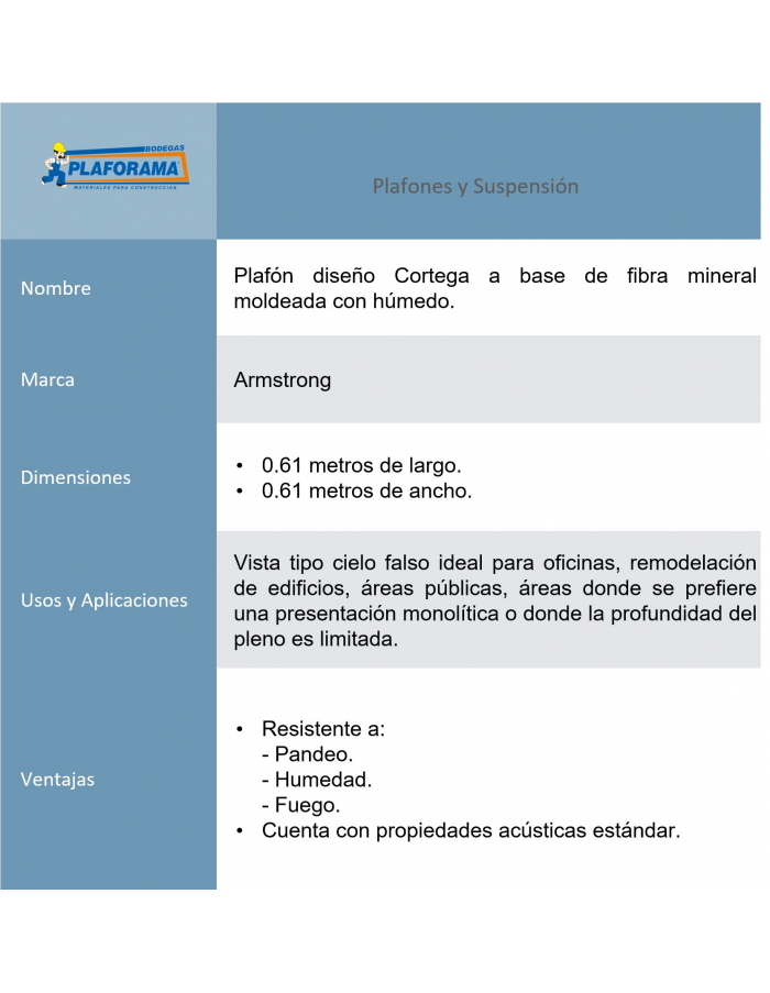 plafon-cortega-704-armstrong-61cm-x-61cm