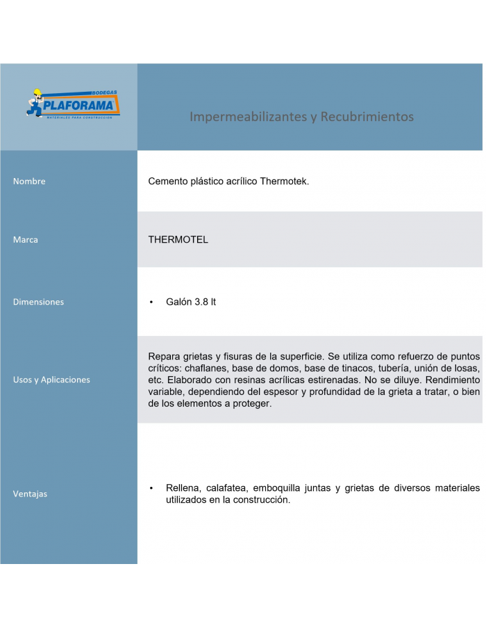 cemento-acrilico-thermotek-galon-3.8L