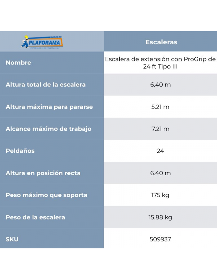 Escalera de extensión de aluminio...