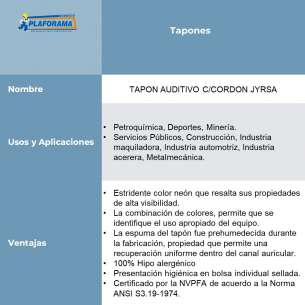 Tapon auditivo c/cordon... 2