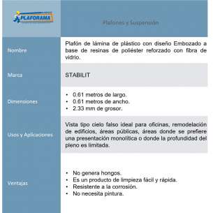 Plafón embozado Stabilit bl... 2