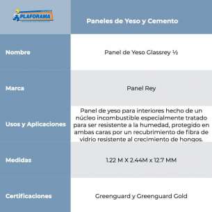Panel de Yeso Glass Rey... 2