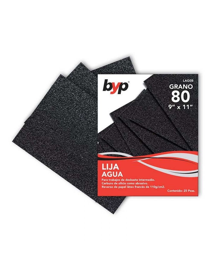 Lija de agua grano 80 Byp . 504415....