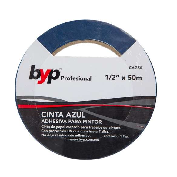 cinta-azul-1/2-pulgada-x-50-metros-byp-modelo-caz50