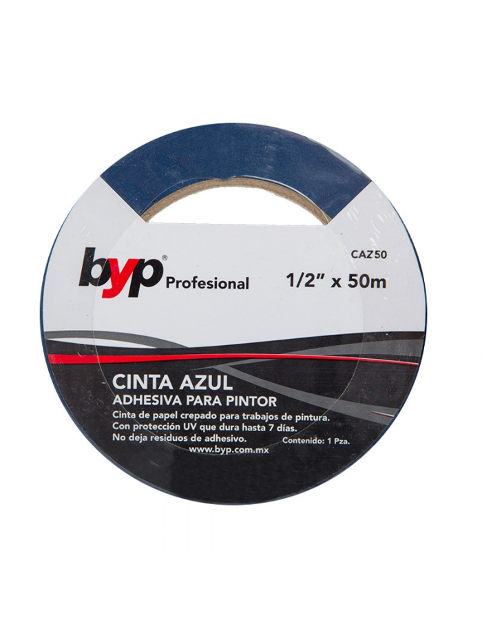 cinta-azul-1/2-pulgada-x-50-metros-byp-modelo-caz50 cinta-azul-1/2-pulgada-x-50-metros-byp-modelo-caz50