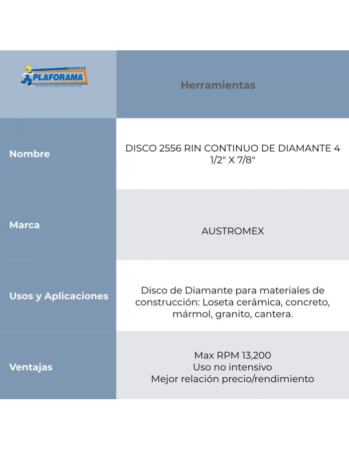 Disco Austromex 510991 Mod. 2556 Rin...